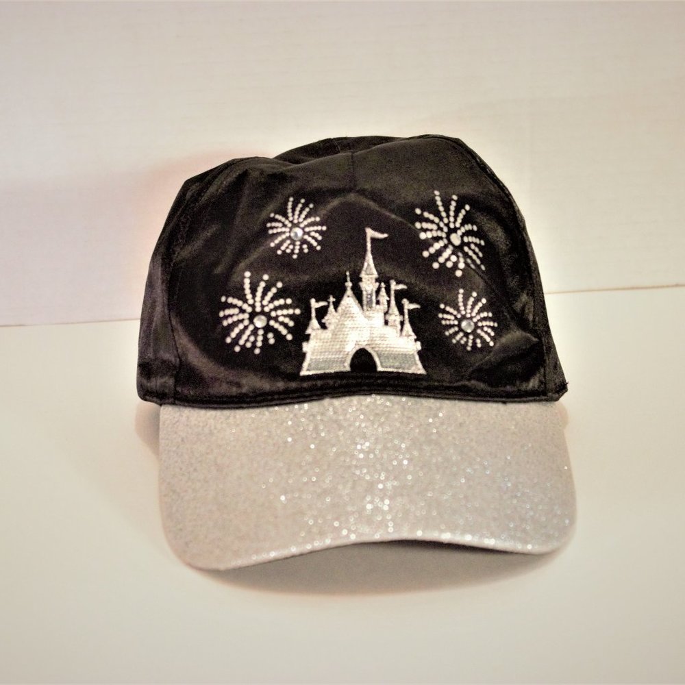 Disney Magic Kingdom Black Glitter Hat